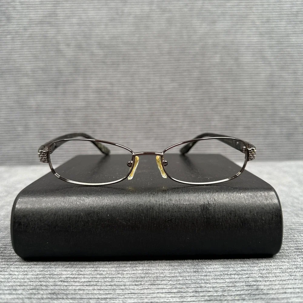 Dana Buchman Kassidy BK Oval Eyeglasses Frames Brown Marbled 50-16-128
